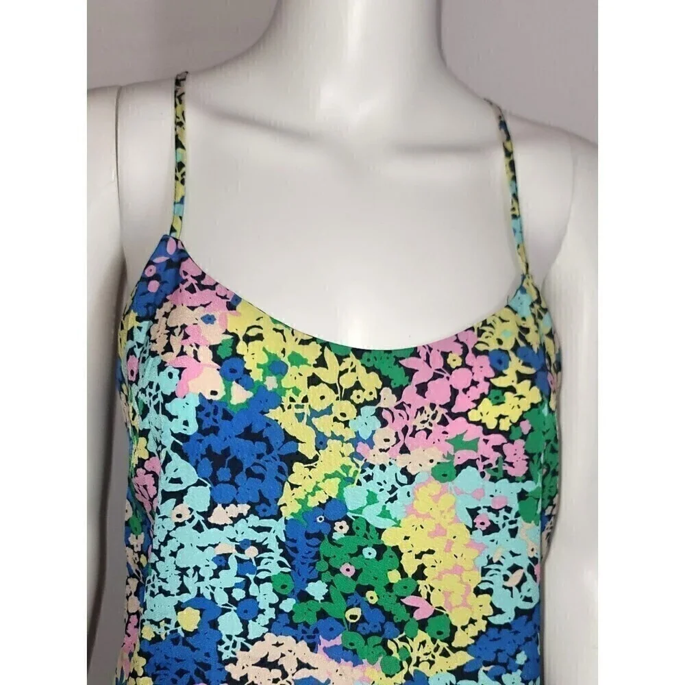 J. Crew Floral Racer Back Top - Size 2